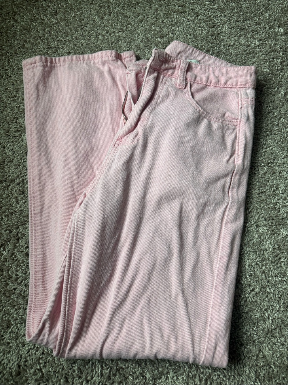 Light Pink High-Waist Jeans